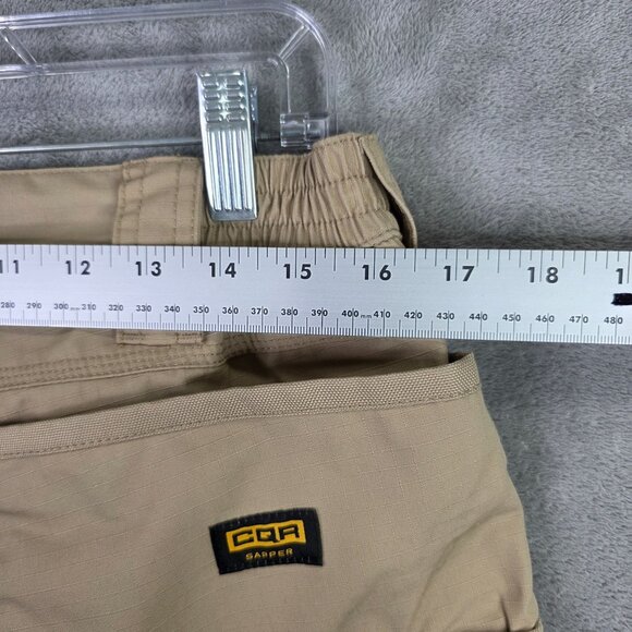 Mens CQR Brown Tactical Cargo Pants Durable Polyester Cotton Blend Size 34X32 - Picture 6 of 9
